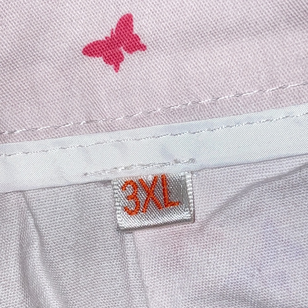SUCREFAS Light Pink Floral Full Skirt Oriental Print Darted Knee Length NEW - Picture 7 of 11